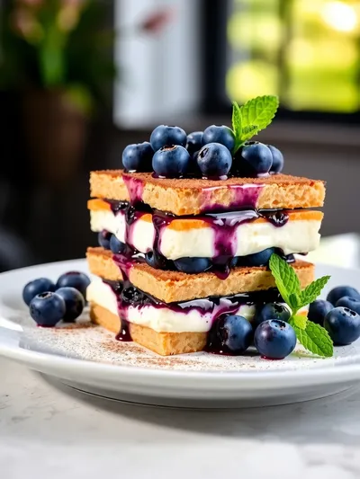 Blueberry Tiramisu Recipe - ready to serve