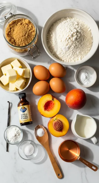 Brown Sugar Peach Cake Recipe - cooking process