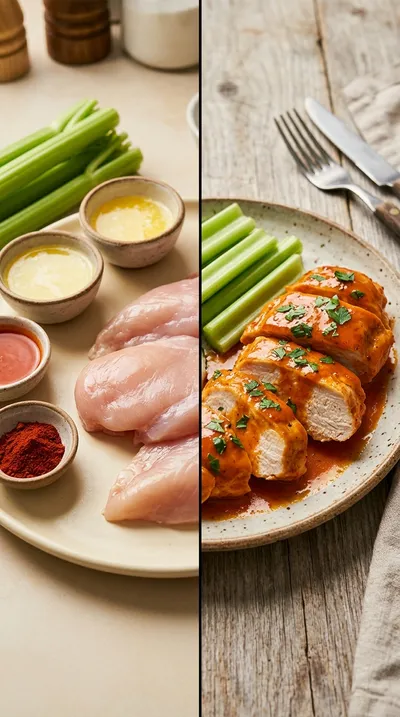 Easy Buffalo Chicken Dinner - ready to serve