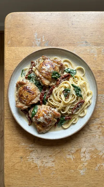 Creamy Marry Me Chicken with Sun-Dried Tomatoes - cooking process