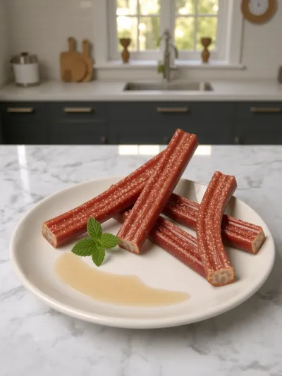 Candied Rhubarb Recipe - ready to serve