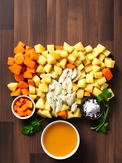 Carrot Potato Soup Recipe - ingredients preparation