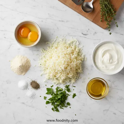 Basic Cauliflower Fritters - cooking process