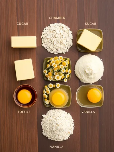 Chamomile Tea Shortbread Cookies - ingredients preparation