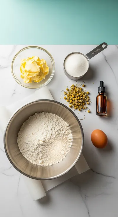 Chamomile Tea Shortbread Cookies - cooking process