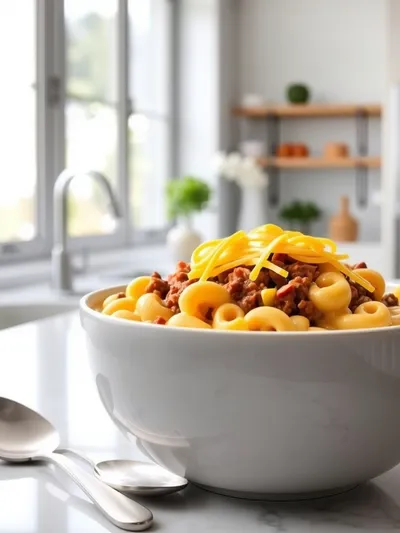 Cheeseburger Mac Soup - Easy Comfort Food Recipe