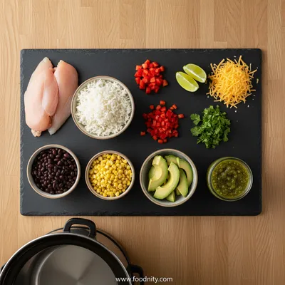 Chicken Burrito Bowl (Slow Cooker) - cooking process
