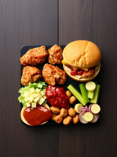 Chicken Chopped Sandwich With Alabama BBQ Sauce - ingredients preparation