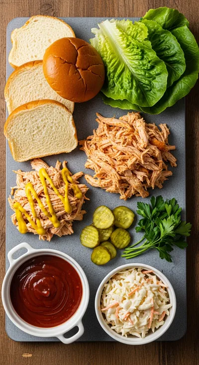 Chicken Chopped Sandwich With Alabama BBQ Sauce - cooking process