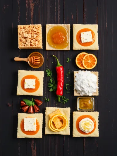 Chili Honey Feta Rolls - ingredients preparation