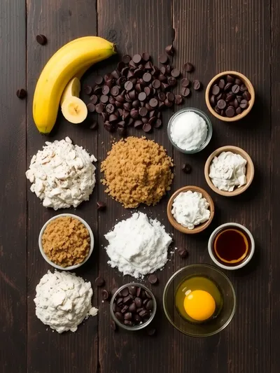 Chocolate Chip Banana Bread Recipe - ingredients preparation