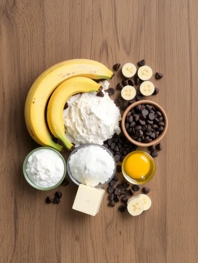 Chocolate Chip Banana Bread – Easy Recipe - ingredients preparation