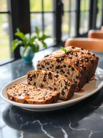 Chocolate Chip Banana Bread – Easy Recipe - ready to serve