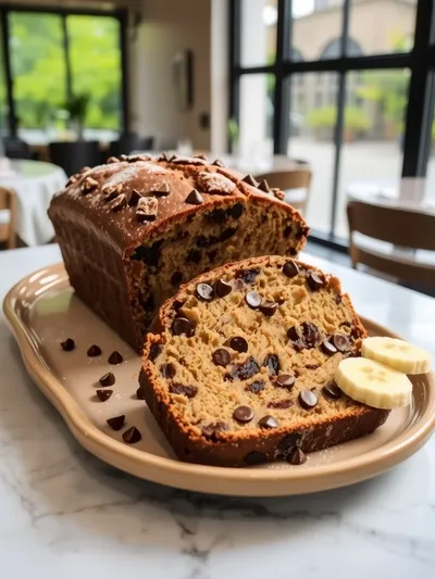 Chocolate Chip Banana Bread - Moist Quick Recipe - cooking process