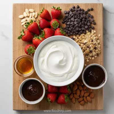 Chocolate Strawberry Greek Yogurt Clusters - cooking process