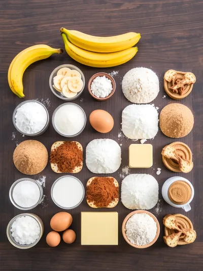 Cinnamon Swirl Banana Bread - ingredients preparation