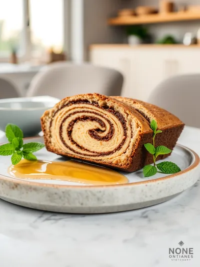 Cinnamon Swirl Banana Bread - ready to serve