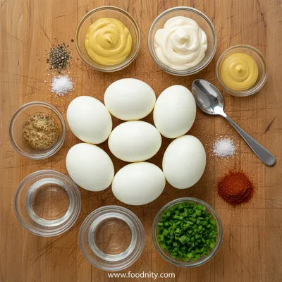 Classic Deviled Eggs - cooking process