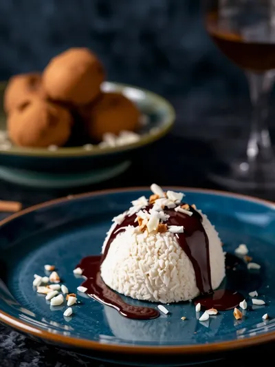 Coconut Dome With Chocolate - cooking process