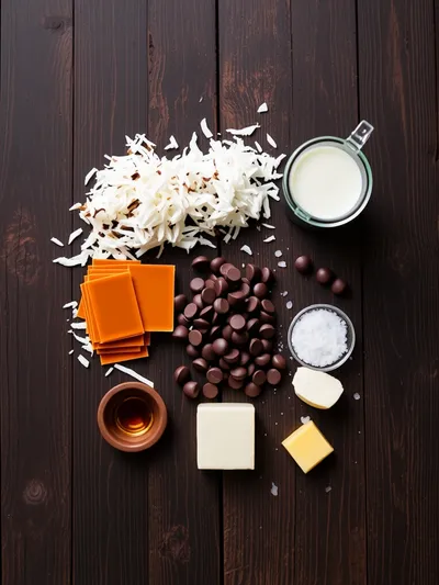 Coconut Dome With Chocolate - ingredients preparation