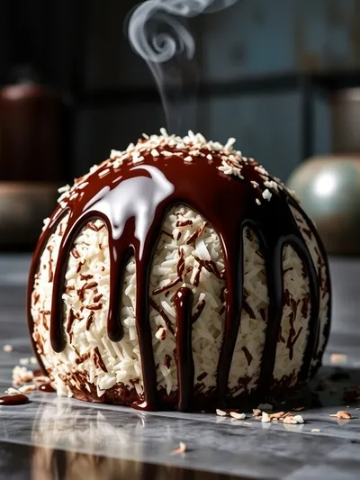 Coconut Dome With Chocolate