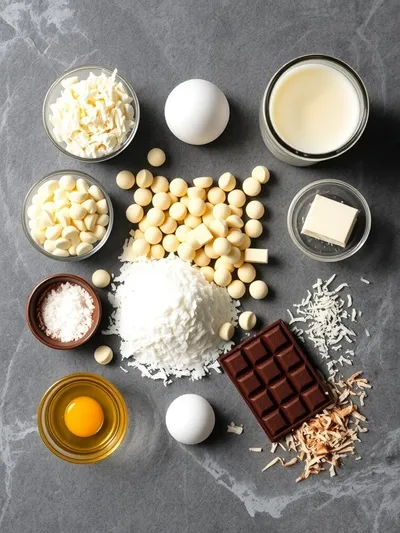 Coconut Dome with Chocolate - ingredients preparation