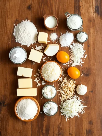Coconut Pound Cake - ingredients preparation