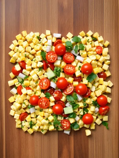 Corn Salad Recipe – Fresh & Easy - ingredients preparation