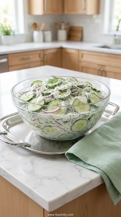 Creamy Cucumber Salad with Greek Yogurt Dressing