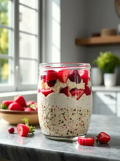 Creamy Rhubarb Overnight Oats