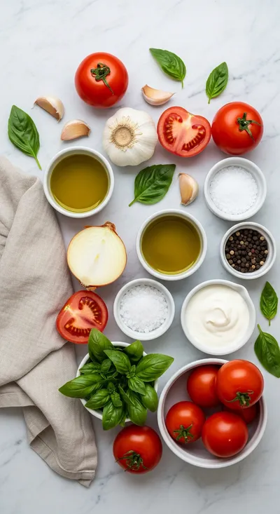 Creamy Roasted Garlic Tomato Soup - cooking process