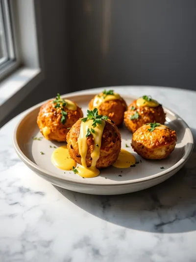 Crispy Potato Cheese Bombs – Easy Game Night Snack - ready to serve