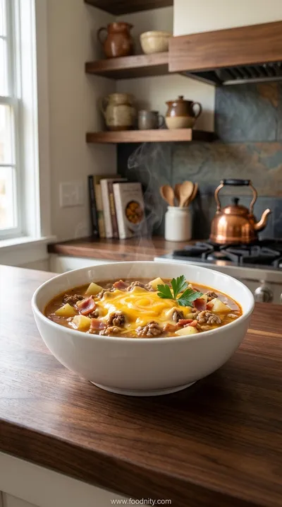 Crockpot Cheeseburger Soup