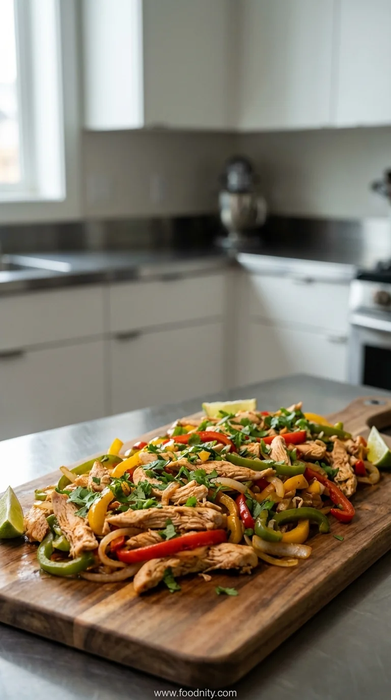 Easy Crockpot Chicken Fajitas - feature image