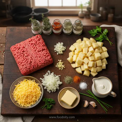 Crockpot Hamburger Potato Casserole - cooking process