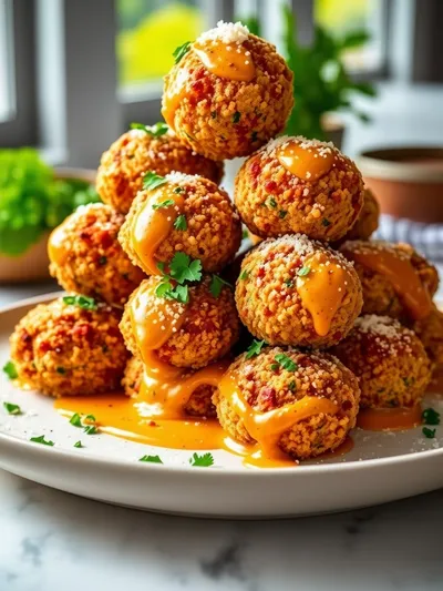 Crunchy Chicken Cheese Balls Recipe - ready to serve