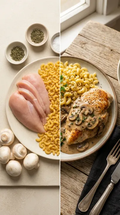 Easy Creamy Chicken Marsala - ready to serve