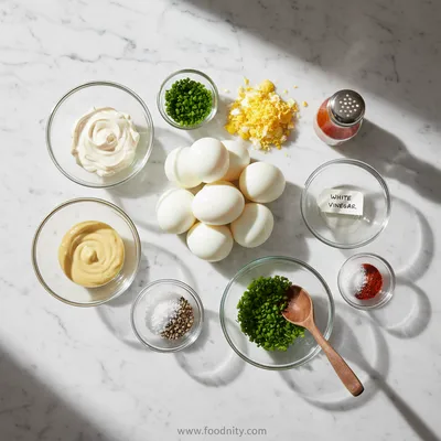 Classic Deviled Eggs - cooking process