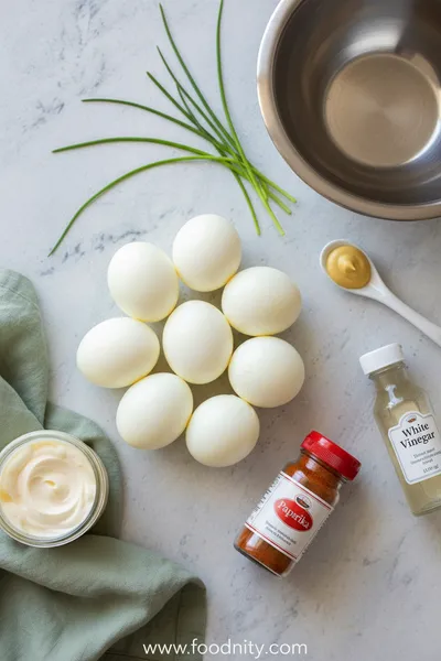 Best Deviled Eggs Recipe - ingredients preparation