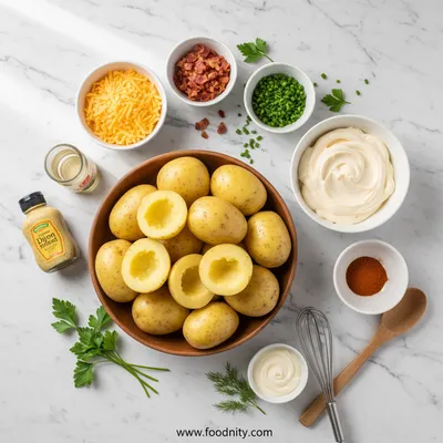 Easy Deviled Potatoes Recipe - ingredients preparation