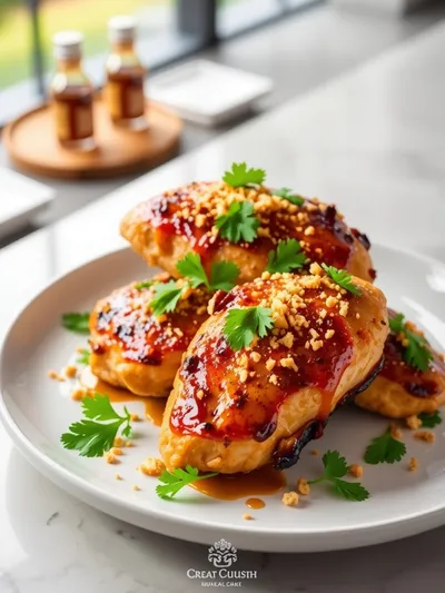 Double Crunch Honey Garlic Chicken Breasts - cooking process