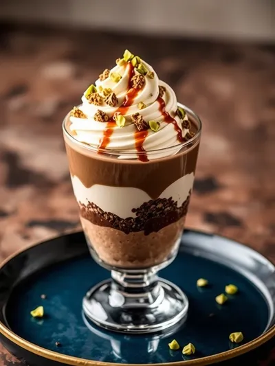 Dubai Chocolate Dessert in a Glass - cooking process