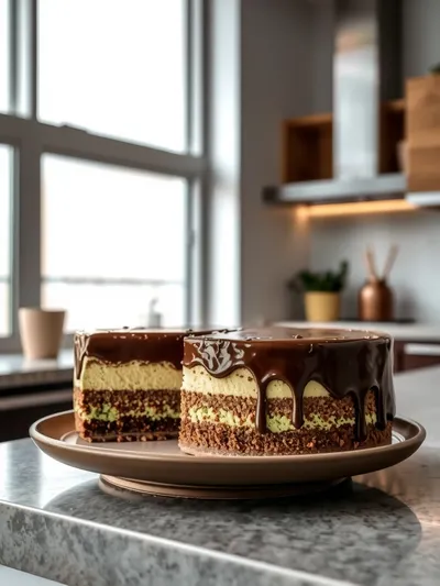 Dubai Style Pistachio Chocolate Cheesecake