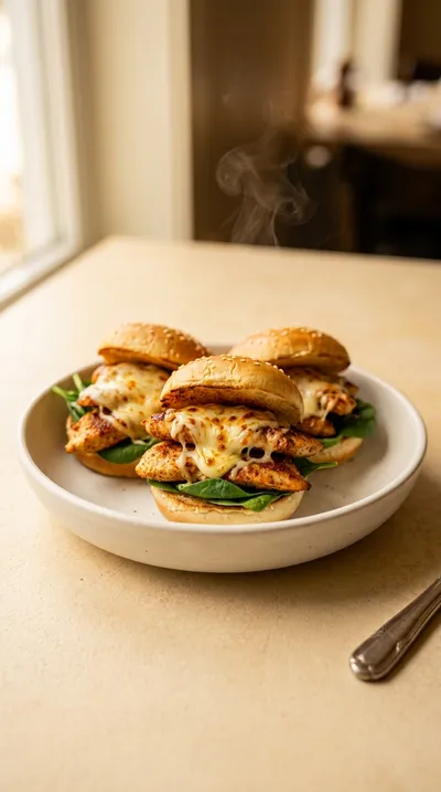 Chicken Sliders With Spinach And Mozzarella