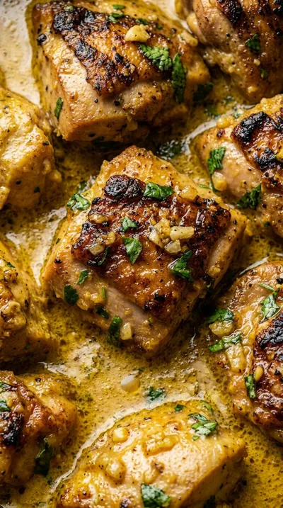 Chicken Coconut Curry With Garlic Herb Sauce - ingredients preparation