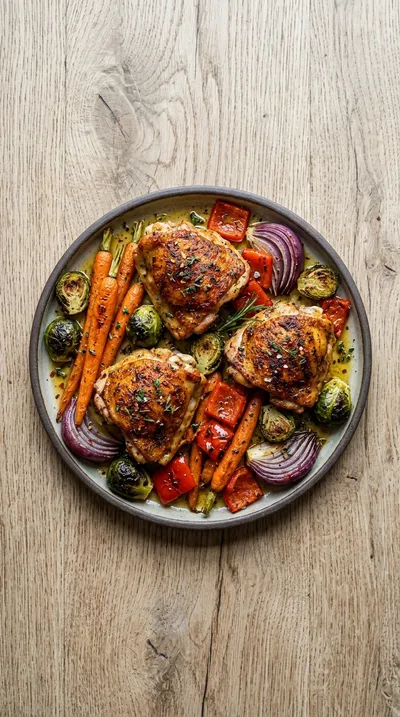 Easy Sheet Pan Chicken and Vegetables - cooking process