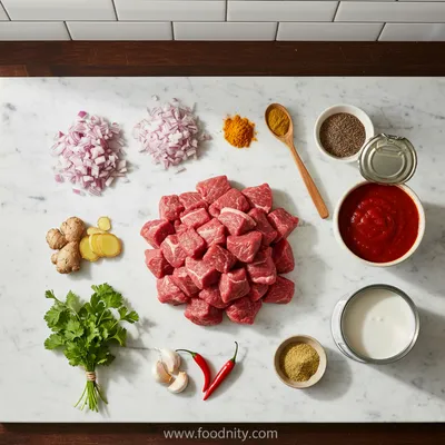 Easy Indian Beef Curry - cooking process