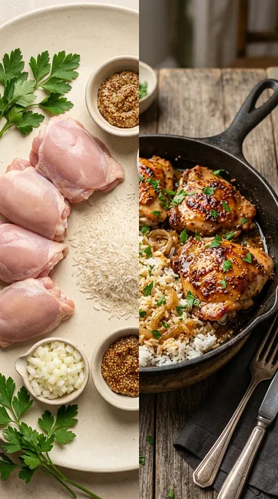 Honey Mustard Chicken Skillet - ready to serve