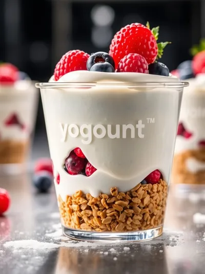 Frozen Yogurt Granola Cups With Berries