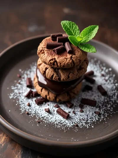 Ganache Cookies - ready to serve